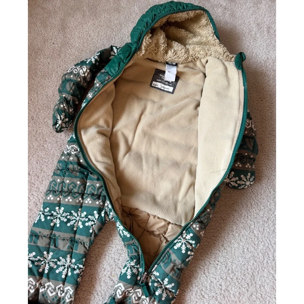 The North Face Snowsuit Thermoball Toddler Snowflake Print Green 18 24 months